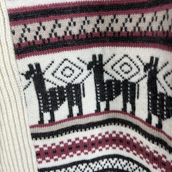 Vintage Lord Jeff Cardigan Alpaca Pattern Size Large striped knit western - Picture 5 of 9